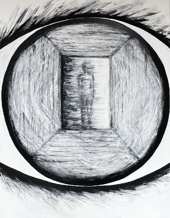 Death, painting by Aysel Prat