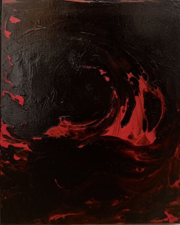Hell, painting by Aysel Prat