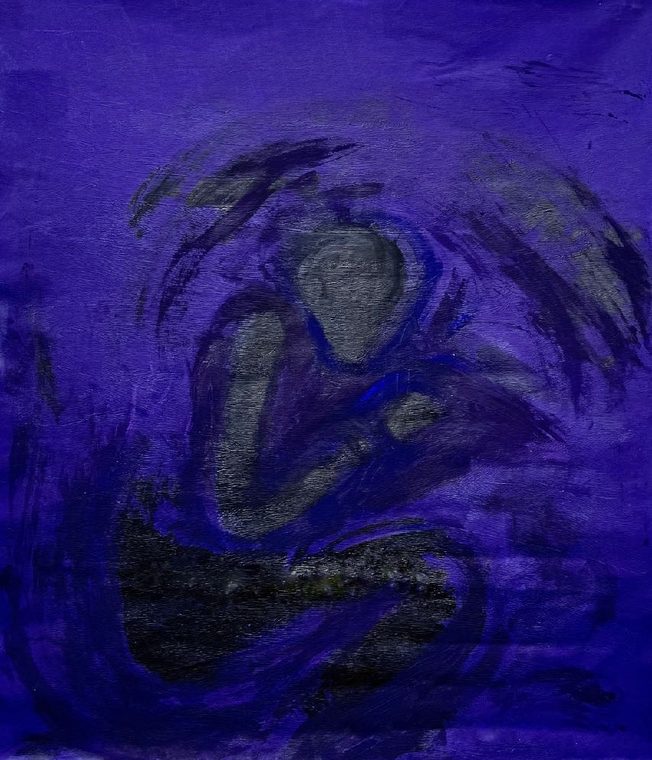 Lonely night, painting by Aysel Prat